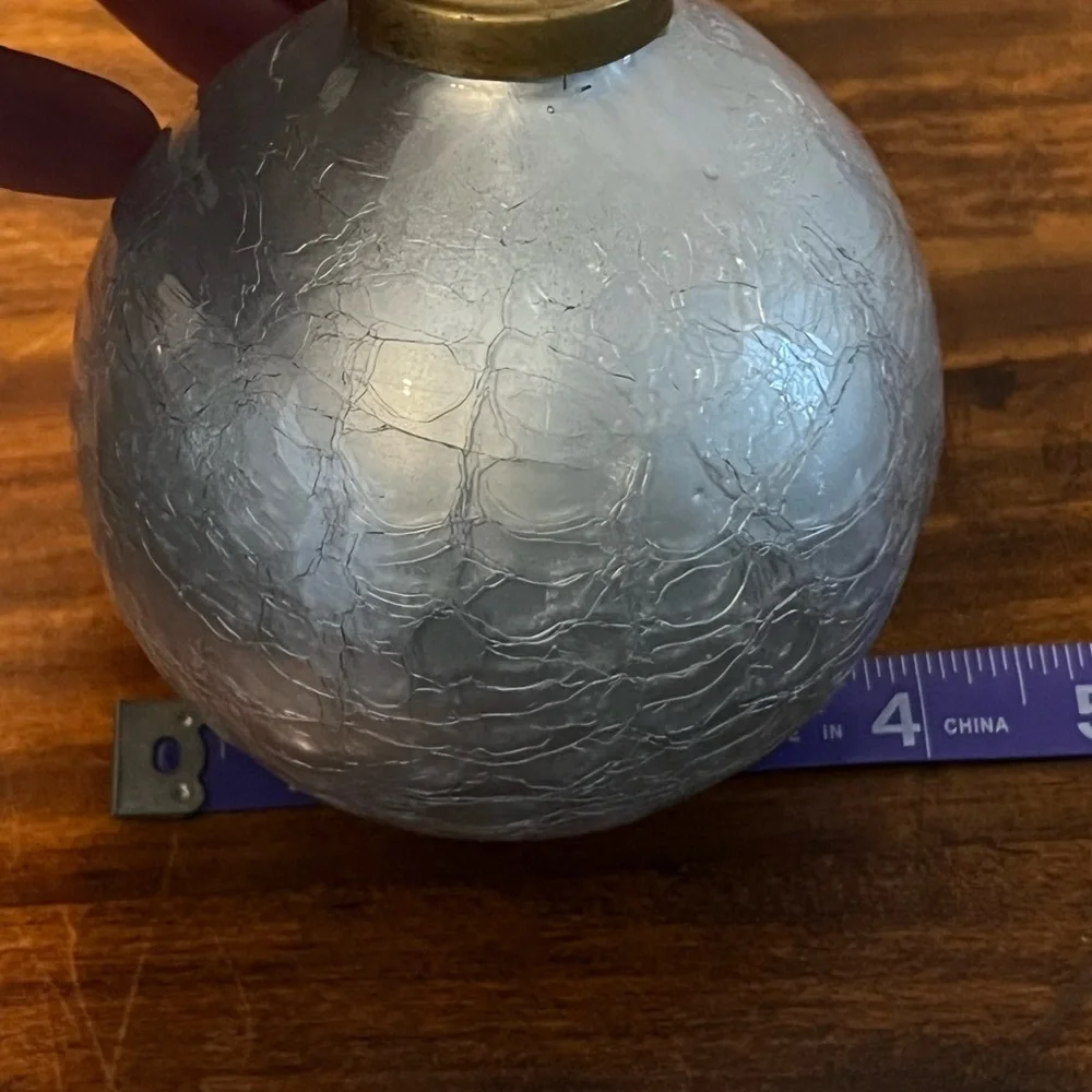 Restoration Hardware Mercury Glass Heavy Christmas ornament silver 3.75”